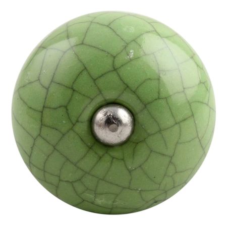 Pea Green Crackle Ceramic Wine Stopper